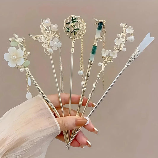 Jade Bloom Hair Stick