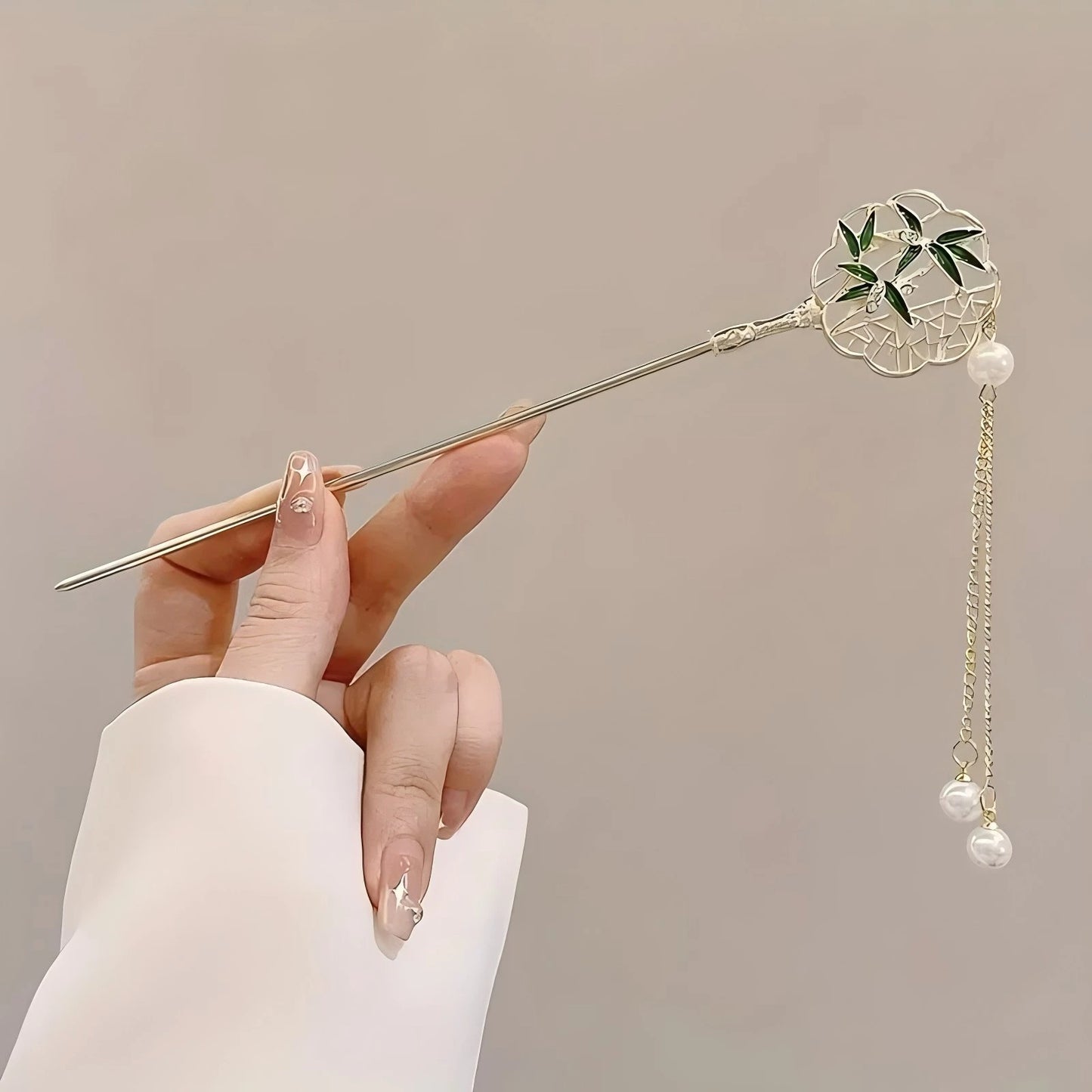 Jade Bloom Hair Stick